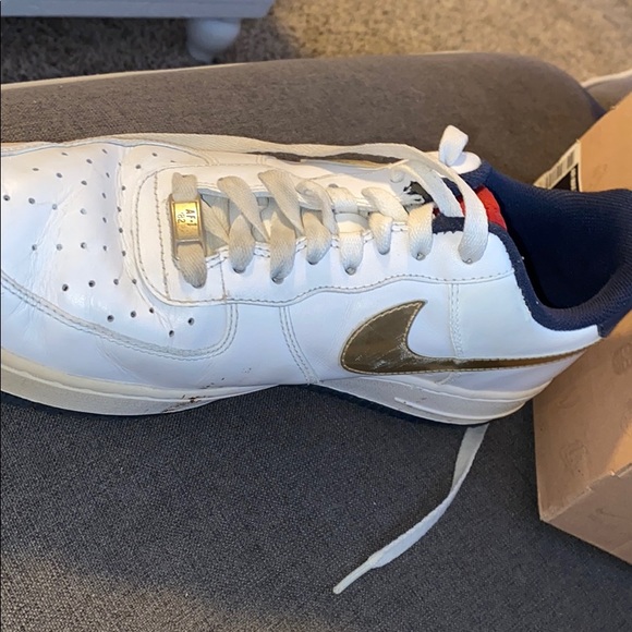 Blue, White, and Gold Air Force Ones - Picture 2 of 2